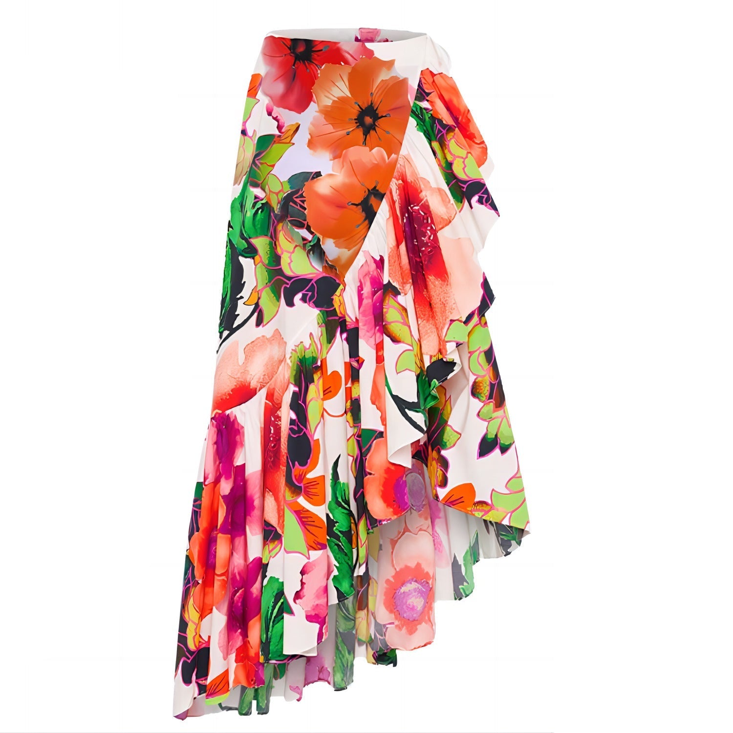 Sexy Swimsuit Women Bikini Flounce Printed Swimsuit Bikini Mesh Maxi Dress Bella Mia