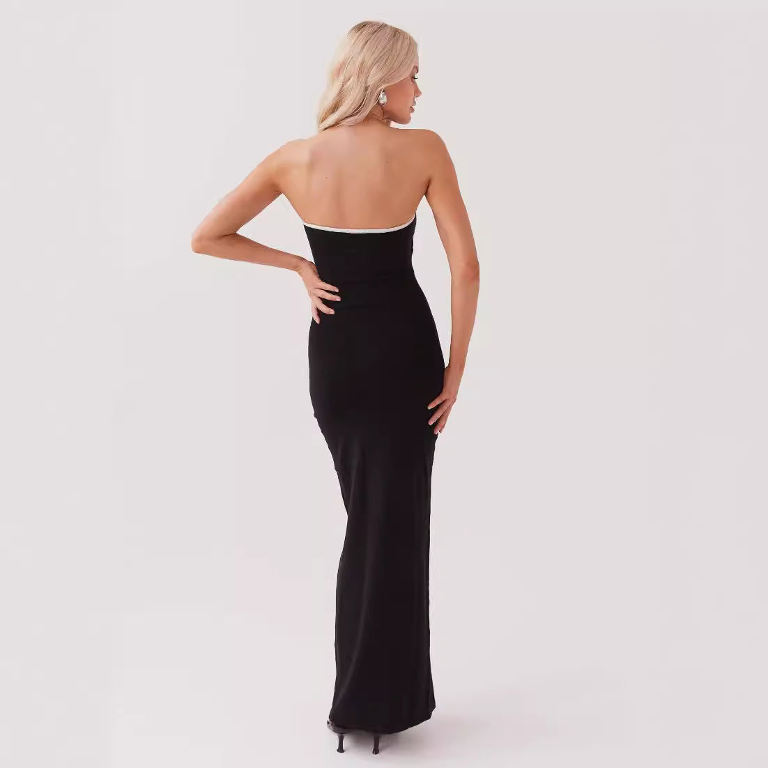 Summer Sexy Tube Top Knitted Dress Long for Women Bella Mia