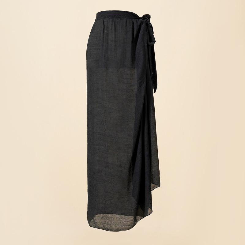 Chiffon Printed Beach Cover up Sexy Slit Skirt Vacation Skirt Beach Cover Up Women Bella Mia