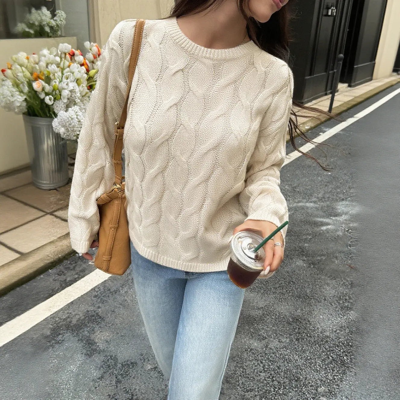 Women Casual Minimalist Long Sleeve Solid Color Vest Sweater Bella Mia