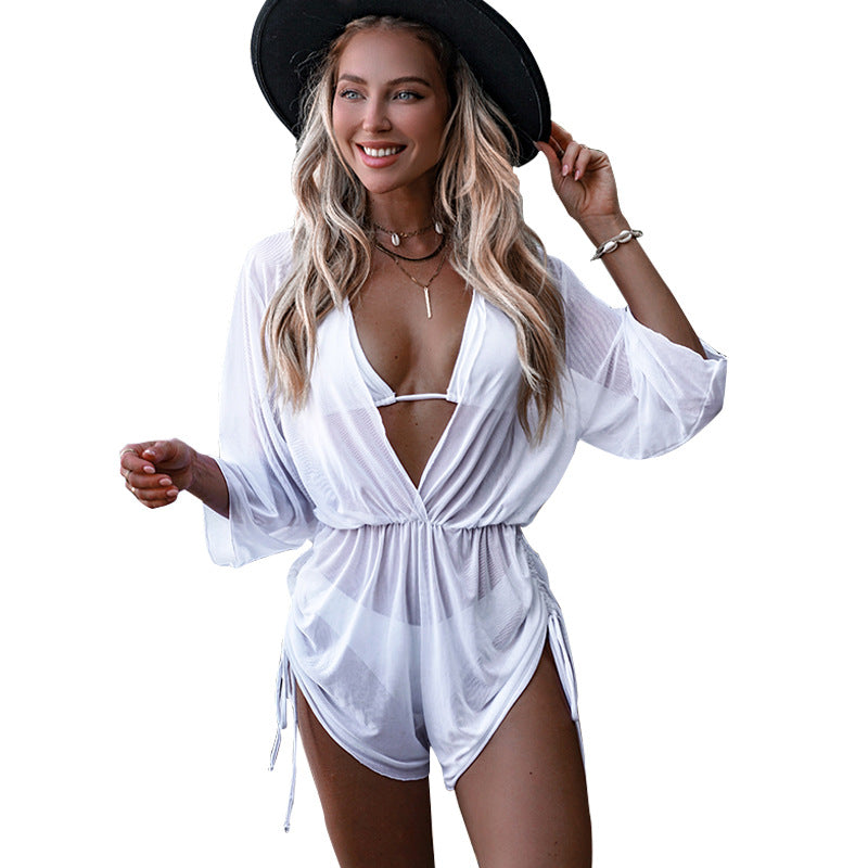 White Tied High Waist Sexy Three-Piece Suit Bikini Swimsuit Women Bella Mia