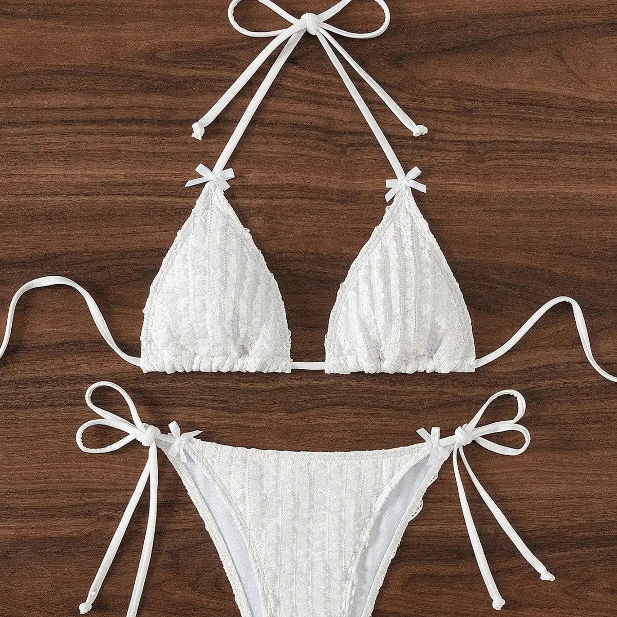 Solid Color Split Swimsuit Bikini Backless Swimsuit Sexy Wind Strap Design Three Point Bella Mia