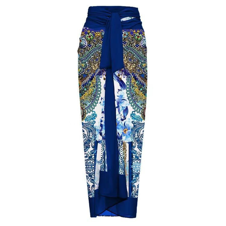 Two Piece Set Printed Swimsuit Slim Fit Slimming Conservative Swimsuit Bella Mia