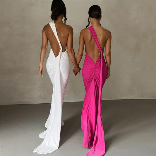 Summer Women Clothing Sexy Backless Halter Sheath Slim Fit Evening Dress Dress for Women Bella Mia