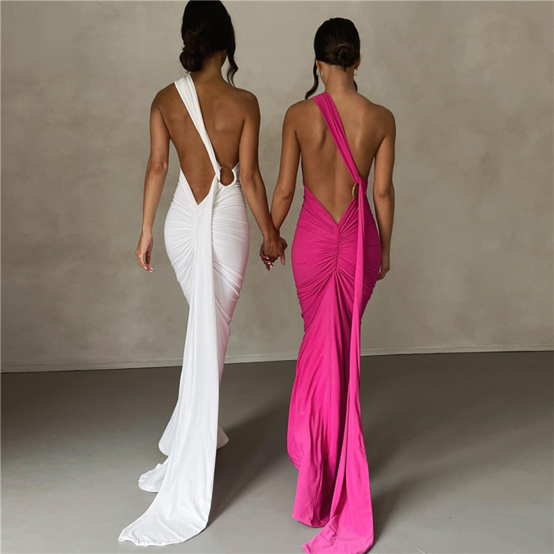 Summer Women Clothing Sexy Backless Halter Sheath Slim Fit Evening Dress Dress for Women Bella Mia