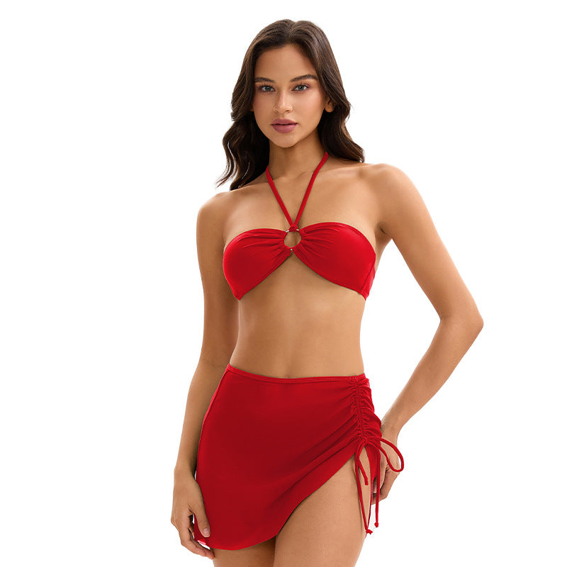 Bikini Three Piece Swimsuit Sexy Backless Triangle Split Swimsuit Bella Mia