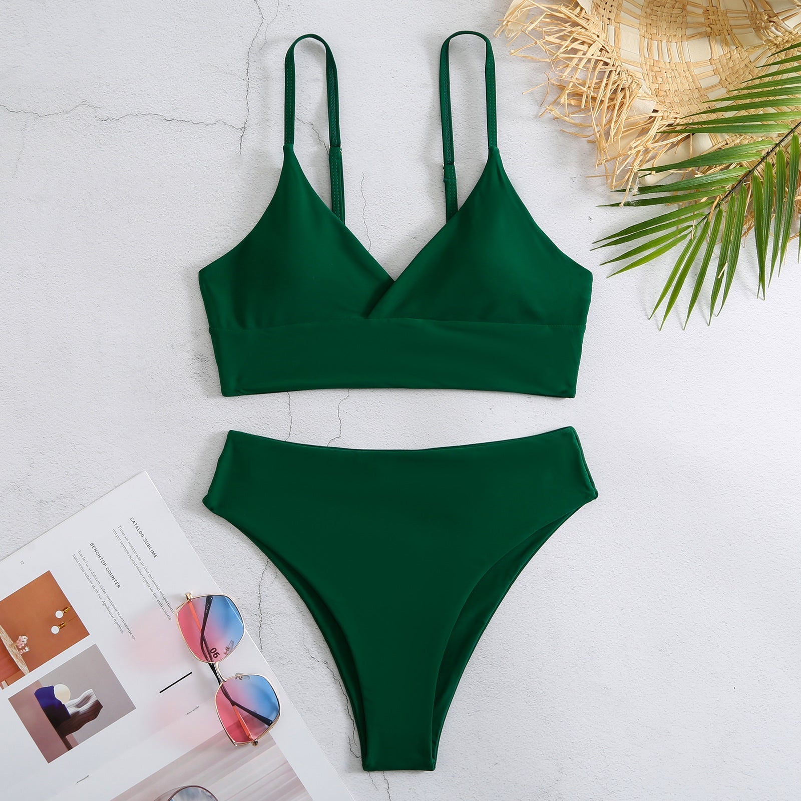 High Waist Solid Color Bikini Swimsuit Women Sexy Swimwear Bikini Bella Mia