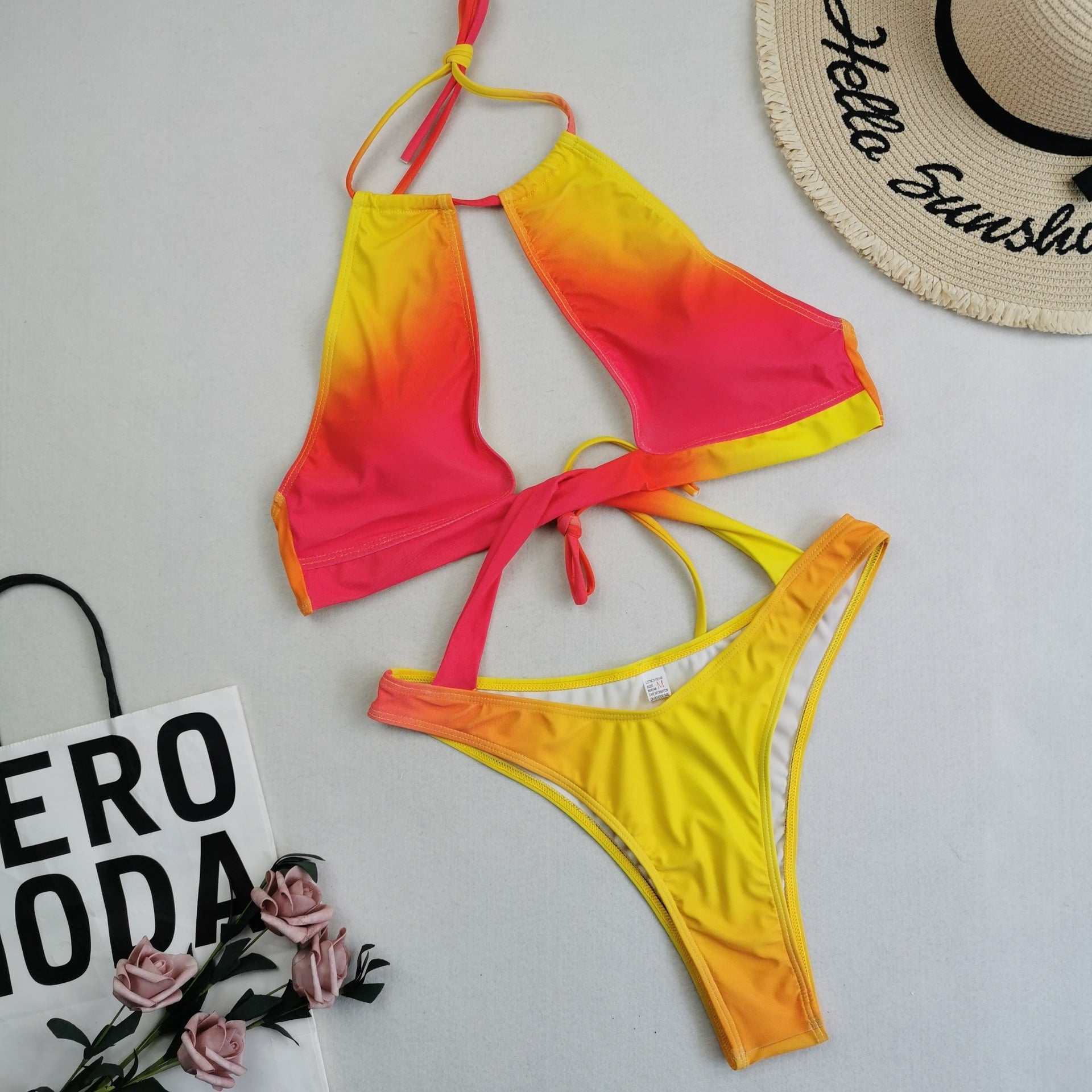 Women One-Piece Swimsuit Sexy plus-Sized New Bikini Gradient Printing Swimsuit Bella Mia