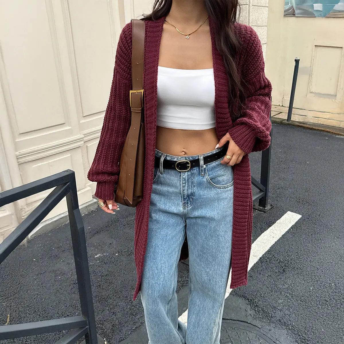 Women Clothing Autumn Winter Casual Advanced Woolen Coat Overcoat Sweaters Bella Mia