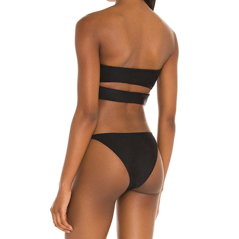 Solid Color Split Swimsuit Women Swimsuit Top Sexy Bikini Bella Mia