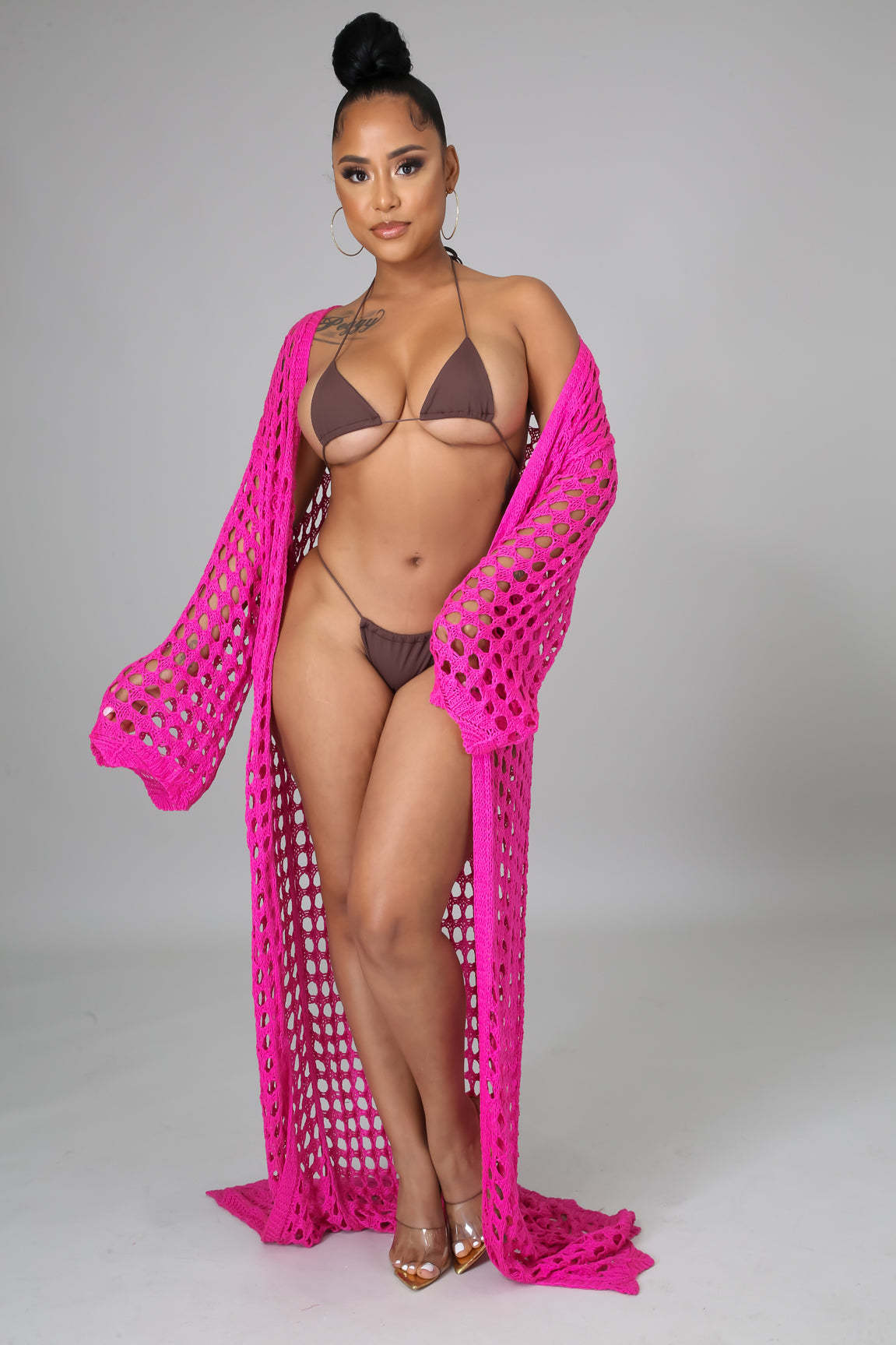 Women Clothing Dress Sun Protective Blouse Beach Maxi Dress Knitted Cardigan Cape Bella Mia