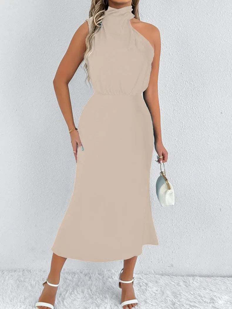 Women Clothing Summer Satin Dress Women High Grade Satin Maxi Dress Bella Mia