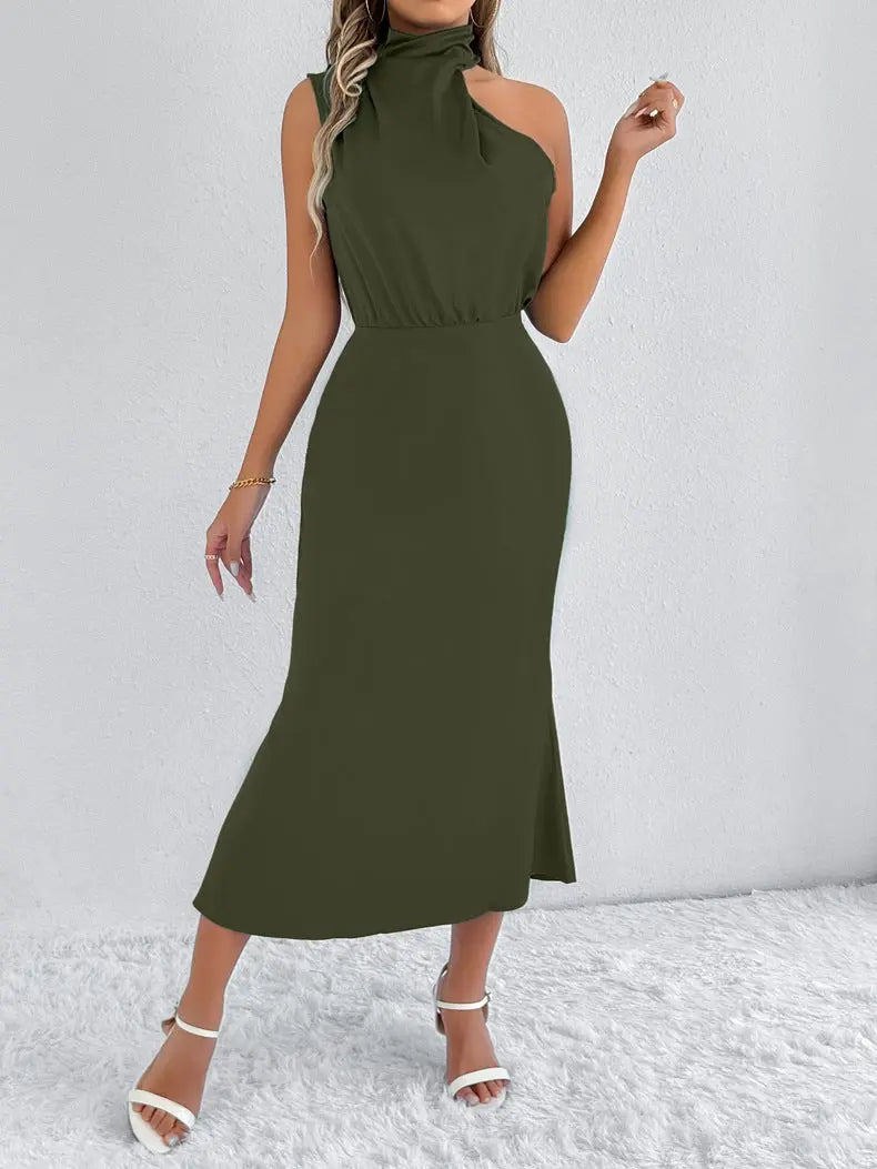 Women Clothing Summer Satin Dress Women High Grade Satin Maxi Dress Bella Mia