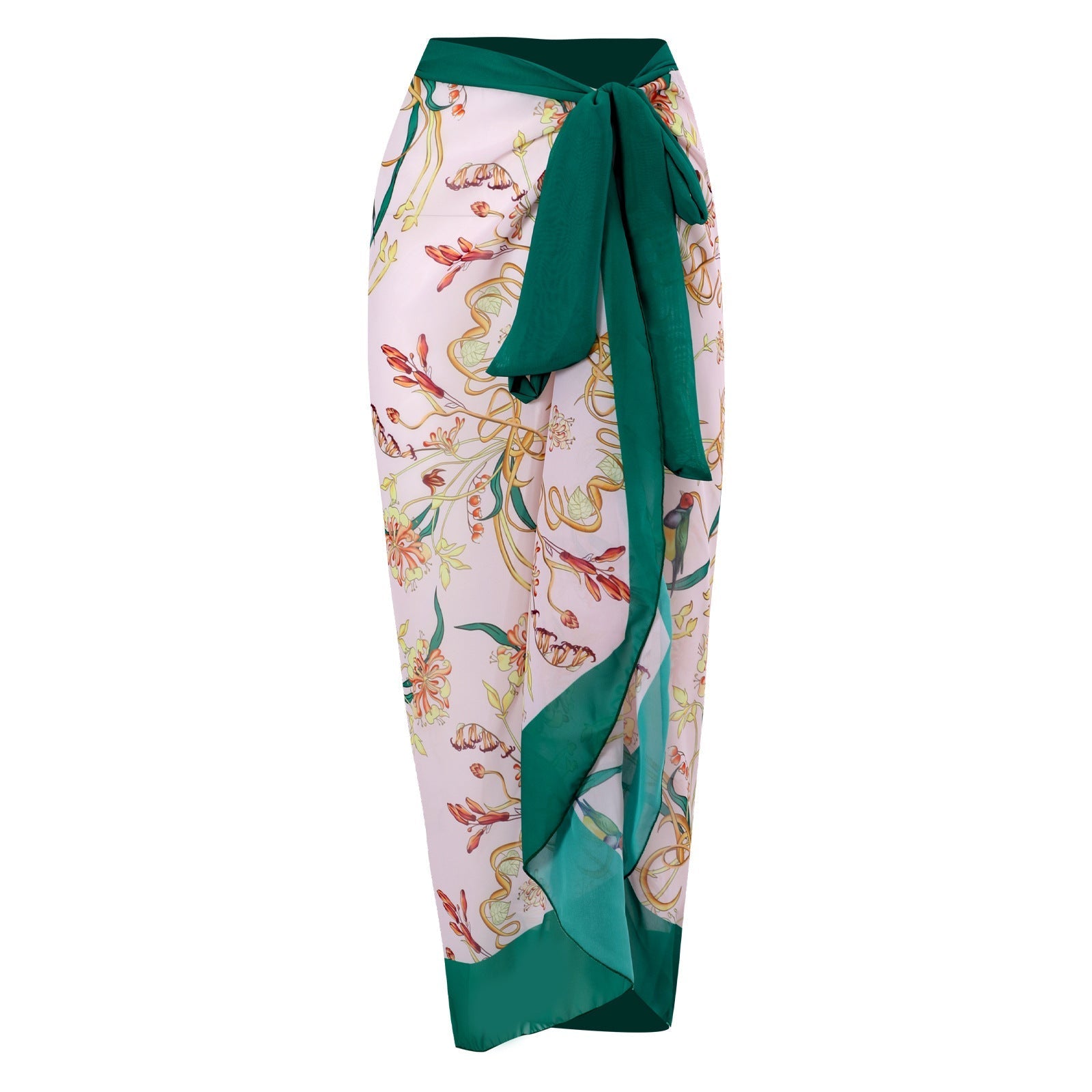 One Piece Women Swimwear Retro Cover Belly Slimming Swimsuit Chiffon Beach Dress Bella Mia