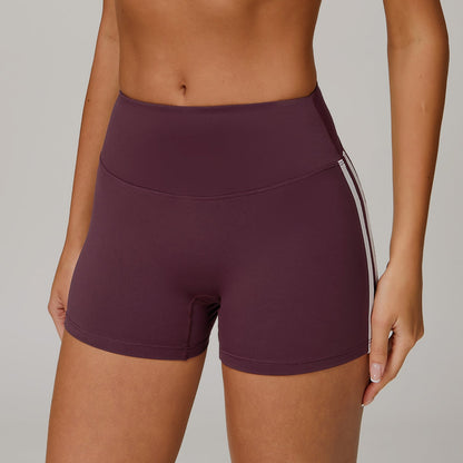 Nude Feel High Waist Yoga Shorts Peach Skinny Hip Raise Shorts Women Outer Wear Exercise Workout Pants
