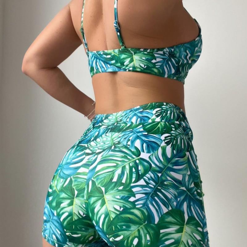 Tropical Plant Print Bikini Swimsuit Suit Bella Mia