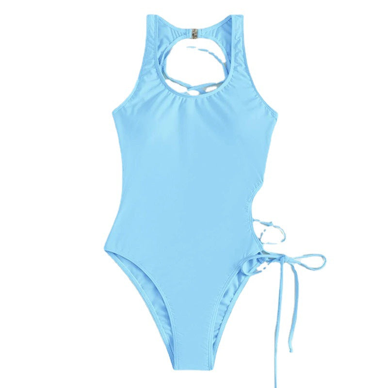 Sexy Solid Color Tied Swimsuit Women Triangle Beach Bikini Swimsuit Bella Mia