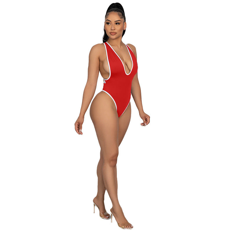 Sexy Women Clothing Bikini Three Point T Shaped Vest One Piece Swimsuit Bella Mia
