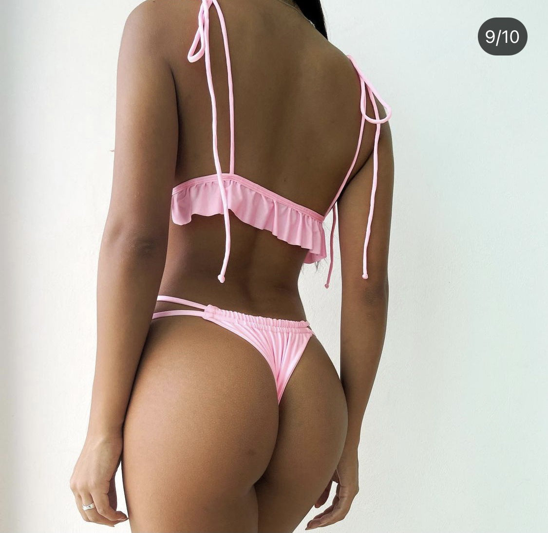 Swimsuit One-Piece Backless Sexy Solid Color Bikini Swimsuit Women Bikini