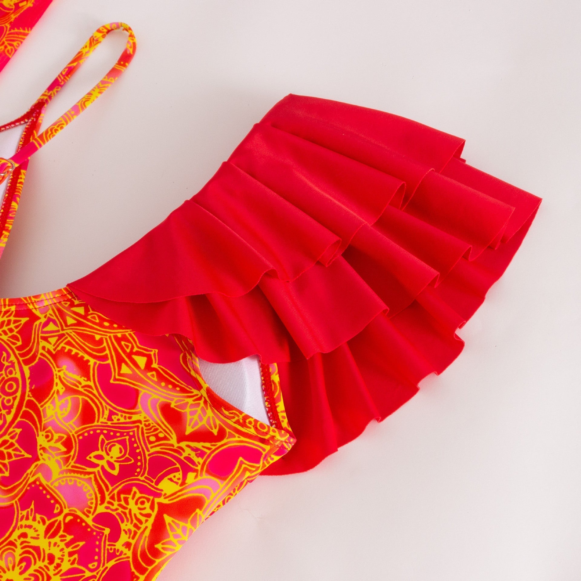 Women Sexy Swimsuit Women Bikini Leopard Print Ruffle Swimwear Bikini Chiffon Dress Bella Mia