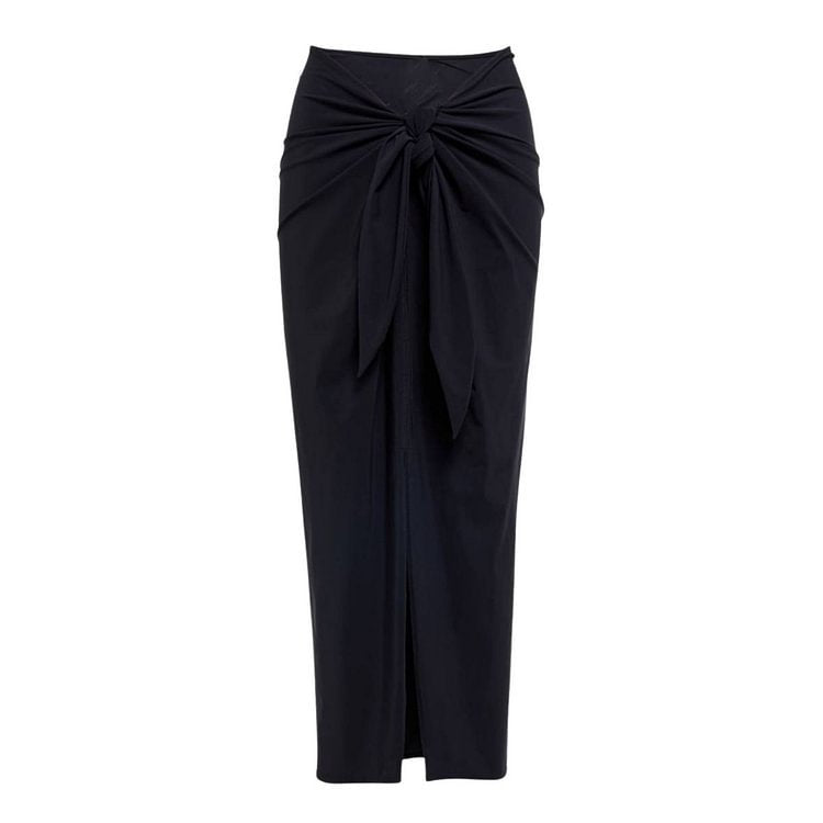 Black White Simple Hollow Out Cutout Out Swimsuit Women Skirt Set Bella Mia