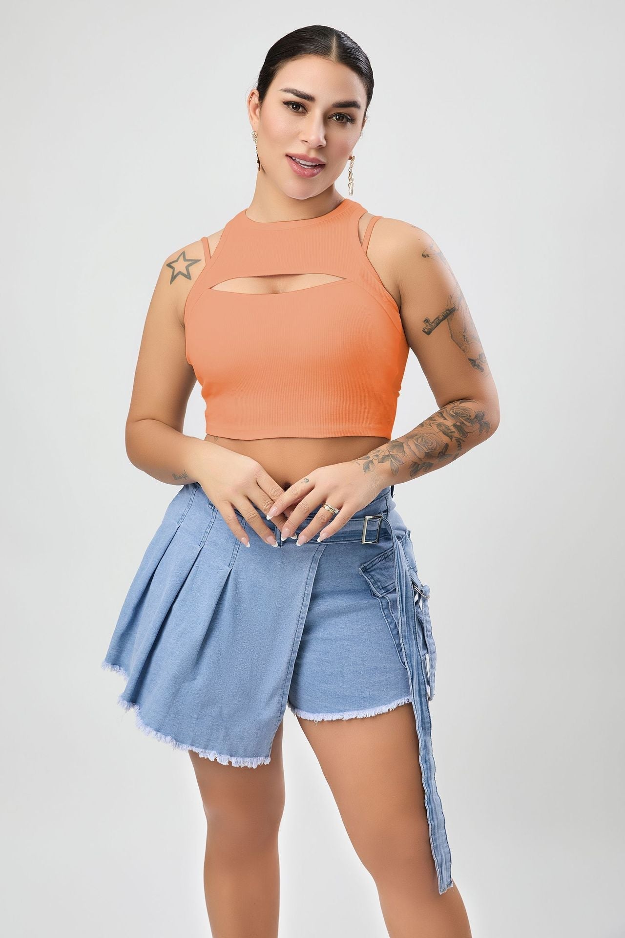 Multi Color Sexy Stretch Hollow Out Cutout Vest Women Sexy Design Blouse Slim Women Clothing Bella Mia