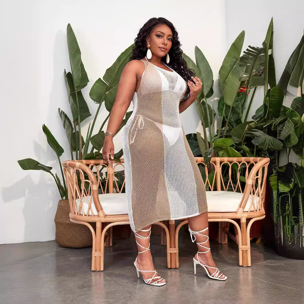 Sweater Swimsuit Blouse Summer Woolen Dress Hollow Out Cutout Out Women Clothing Sweater Bella Mia