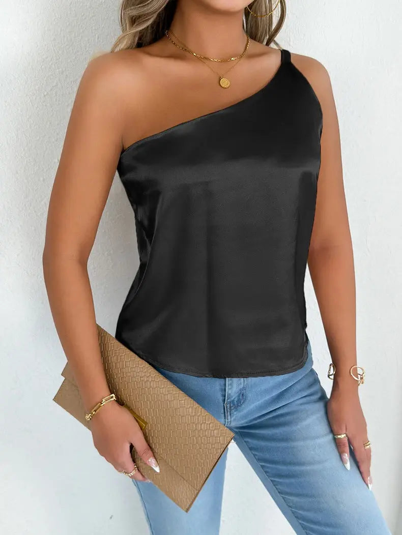 Women Clothing Summer Satin Vest Camisole Satin Top Women Summer Bella Mia