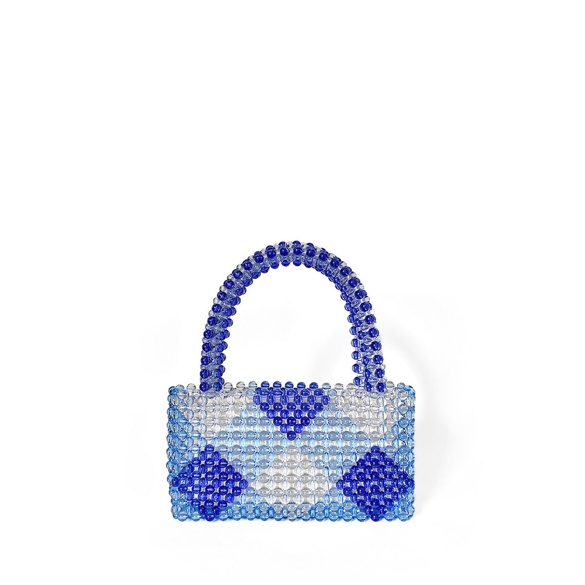 Special Interest Design Diamond Patterns Cute Woven Contrast Color Beads Bag All Match Small Square Bag Handbag