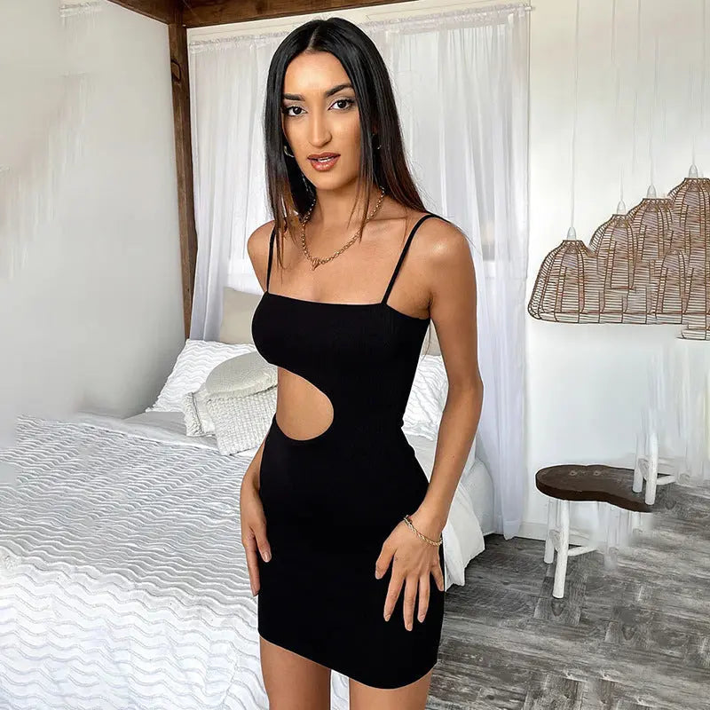 Sexy Spaghetti Strap Cutout Cami Dress Bodycon Mini For Party Club Bella Mia