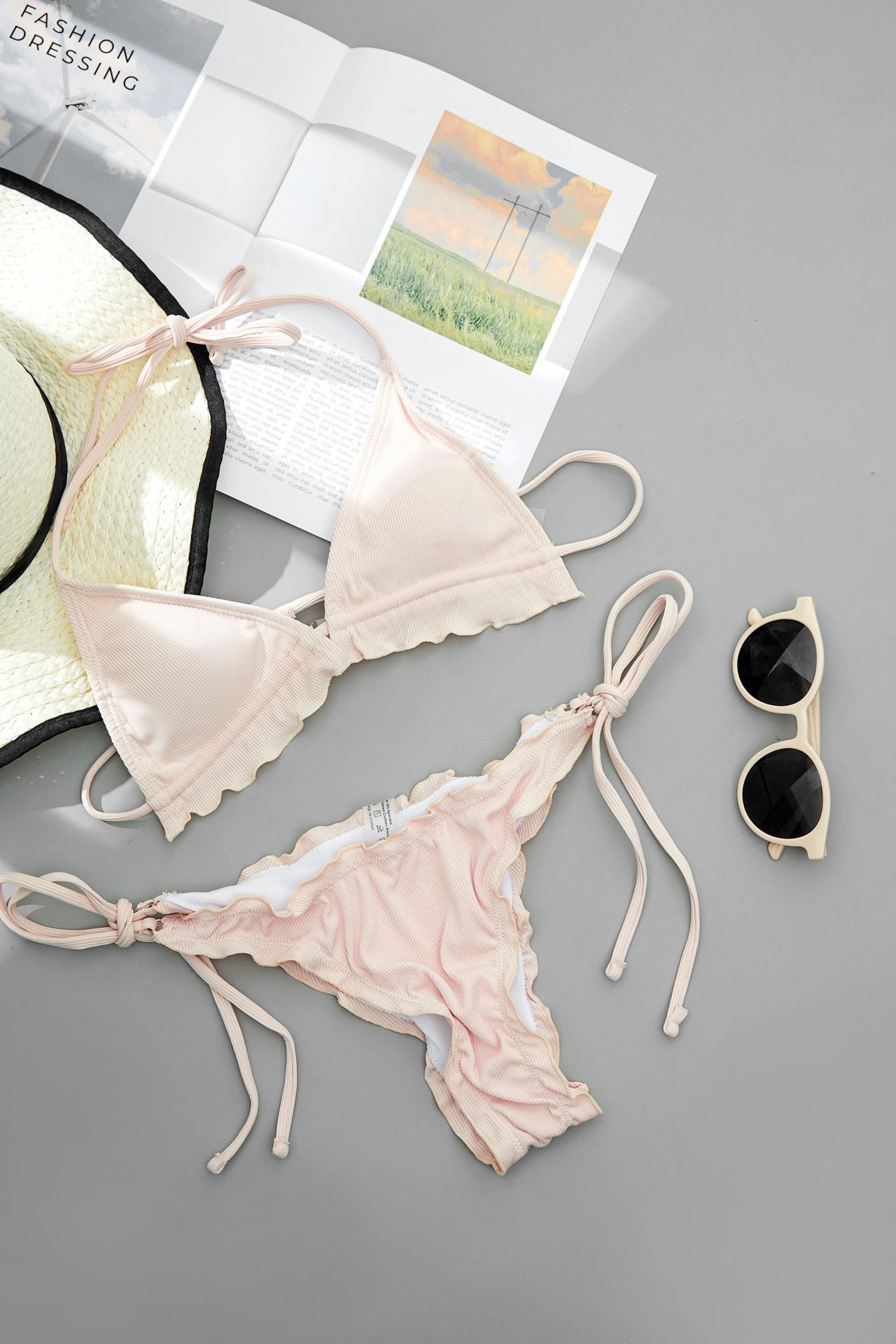 Women Lace Band Sexy Split Swimsuit Halter Bikini Swimsuit Bella Mia