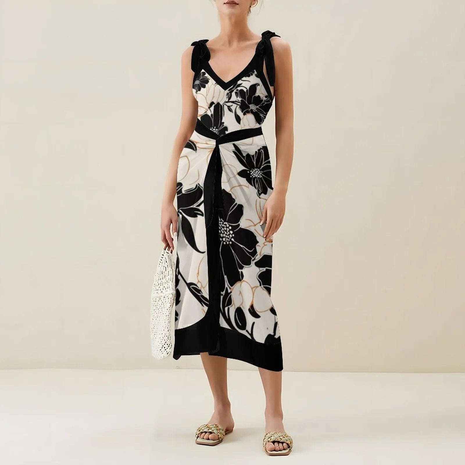 Two Piece Set One Piece Gauze Skirt Swimsuit Multi Color Printing Conservative Sunscreen Swimsuit Bella Mia