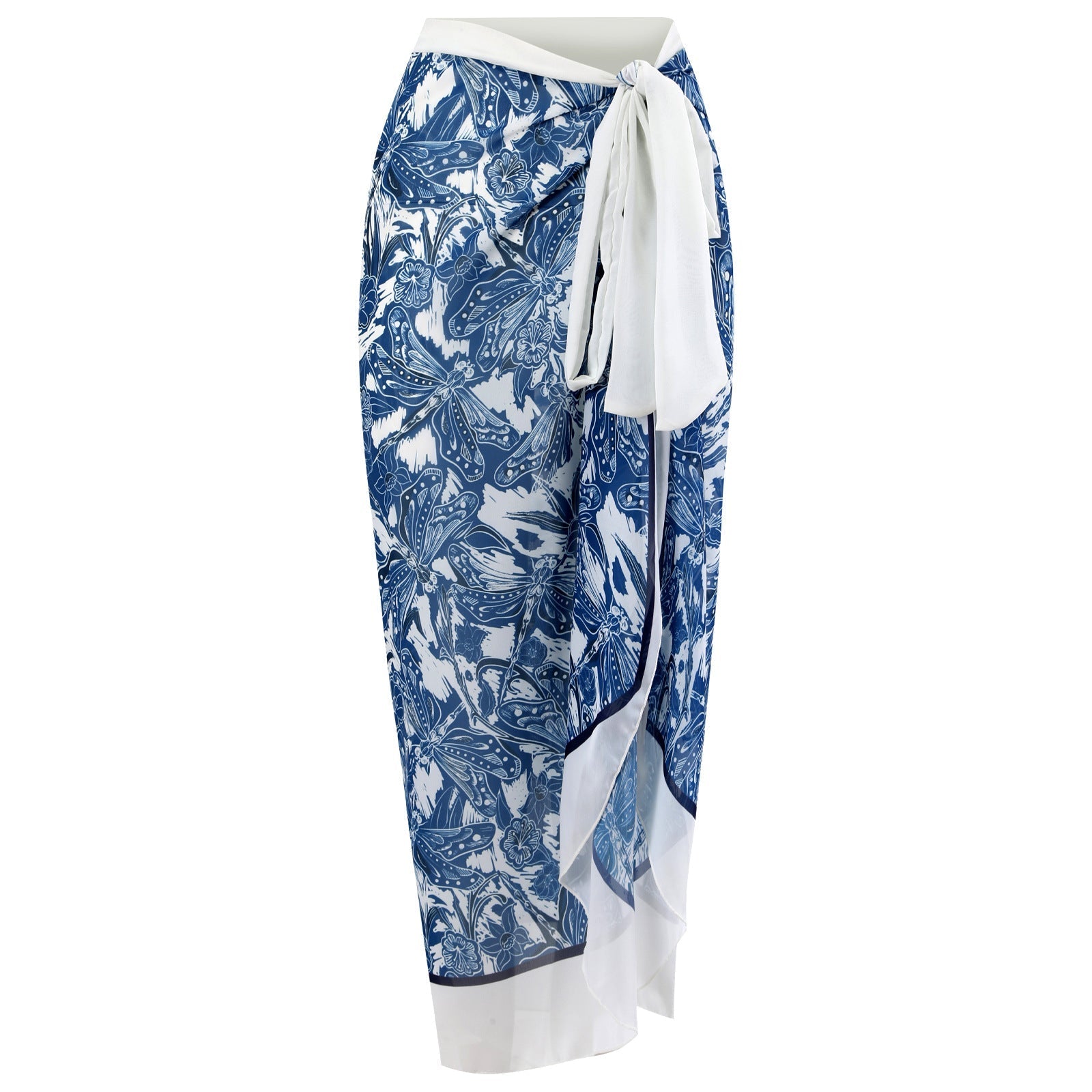 One Piece Swimsuit Women Skinny Slimming Vintage Printed Chiffon Dress With Steel Bracket Hard Bag Bella Mia