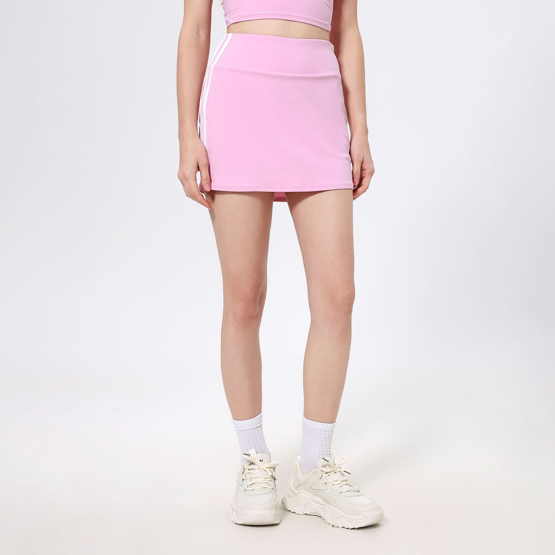 Contrast Color High Waist Running Sports Short Skirt Women Faux Two Piece Anti Exposure Badminton Tennis Skirt Fitness Pants Yoga Skirt Bella Mia