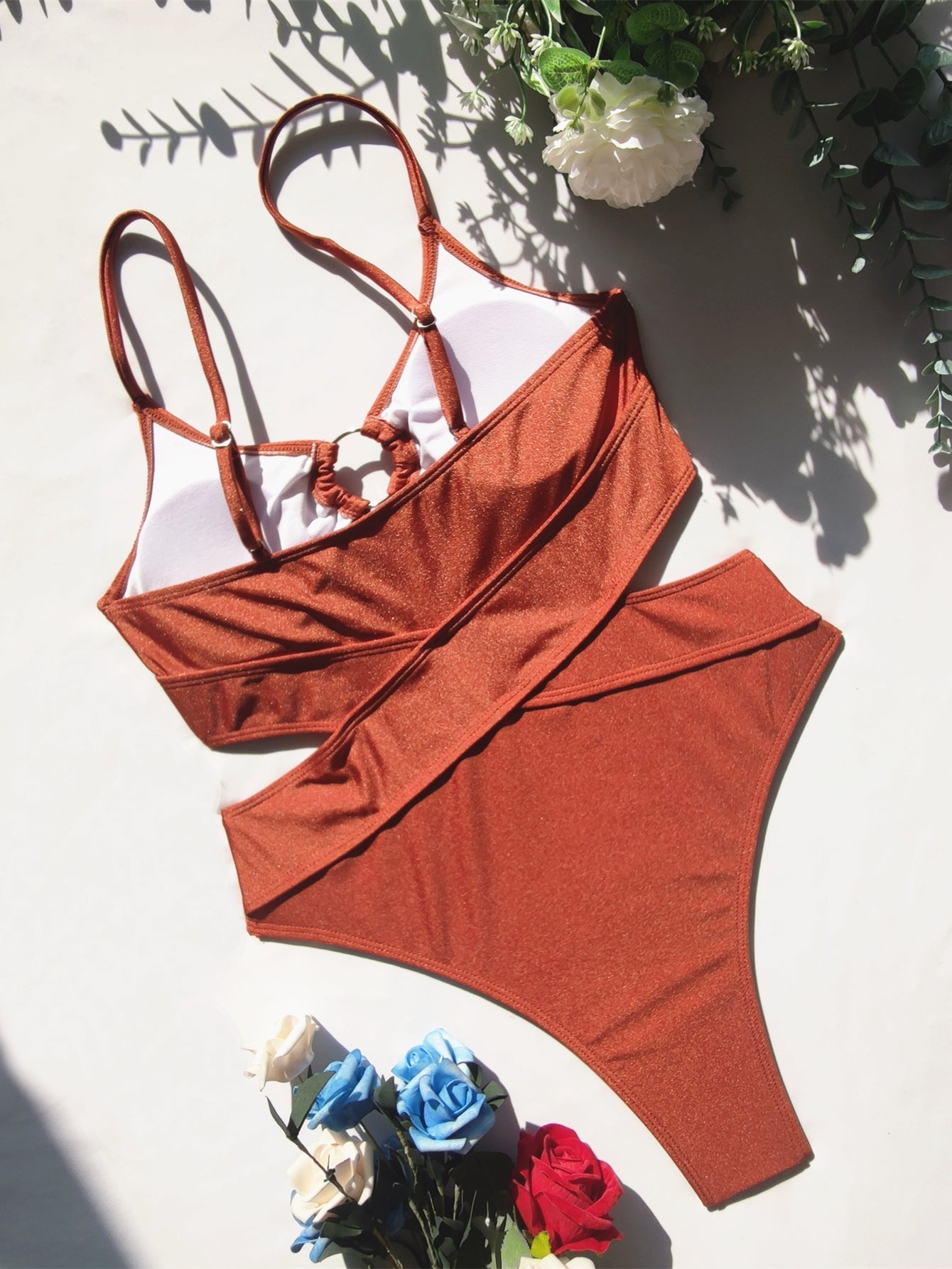 Bikini Double One-Piece Swimsuit Solid Color Bikini Swimsuit Women Stitching Swimsuit Sexy Bella Mia