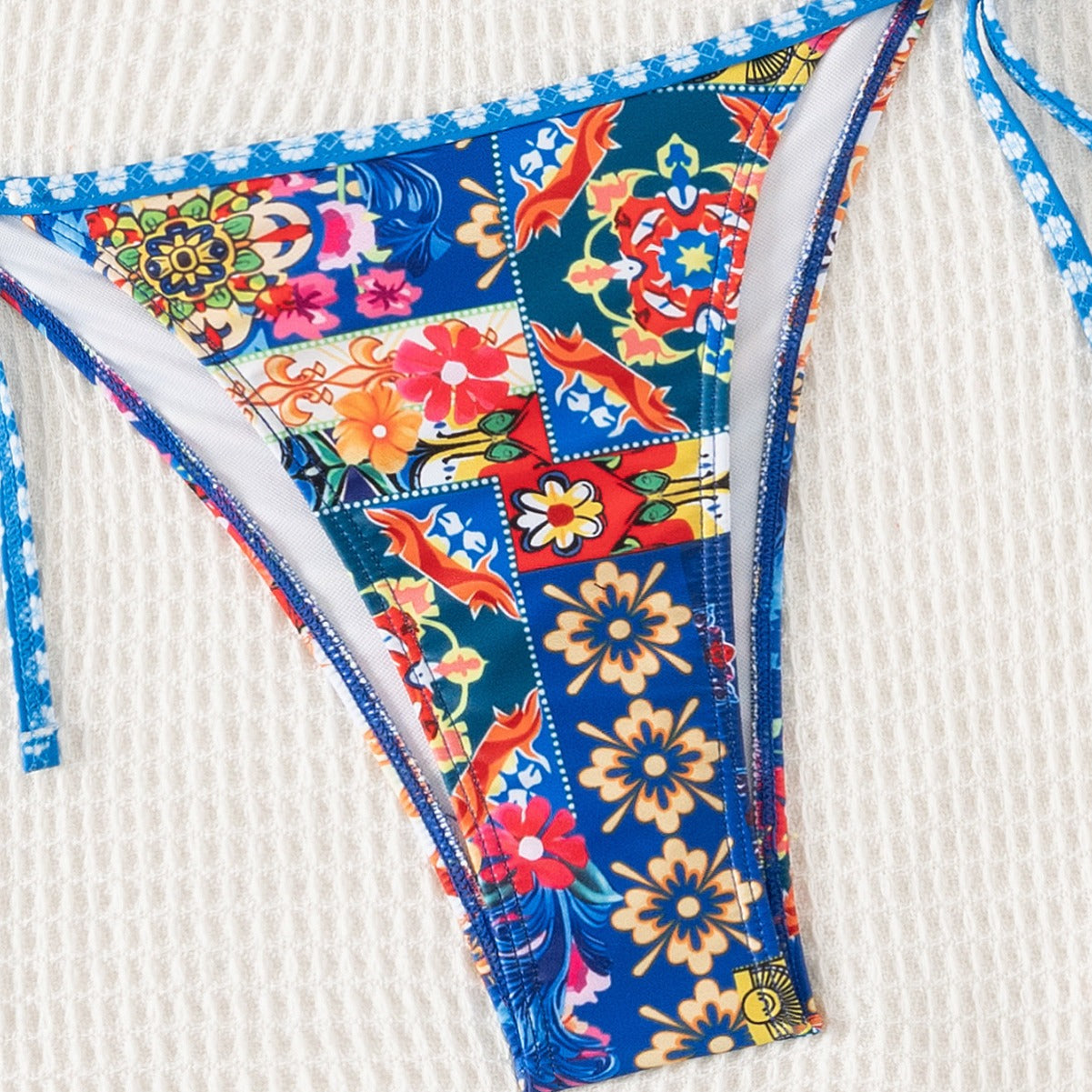 Bikini Printing Lace up Embellished Sexy Bikini Swimsuit Swimwear Women Bella Mia