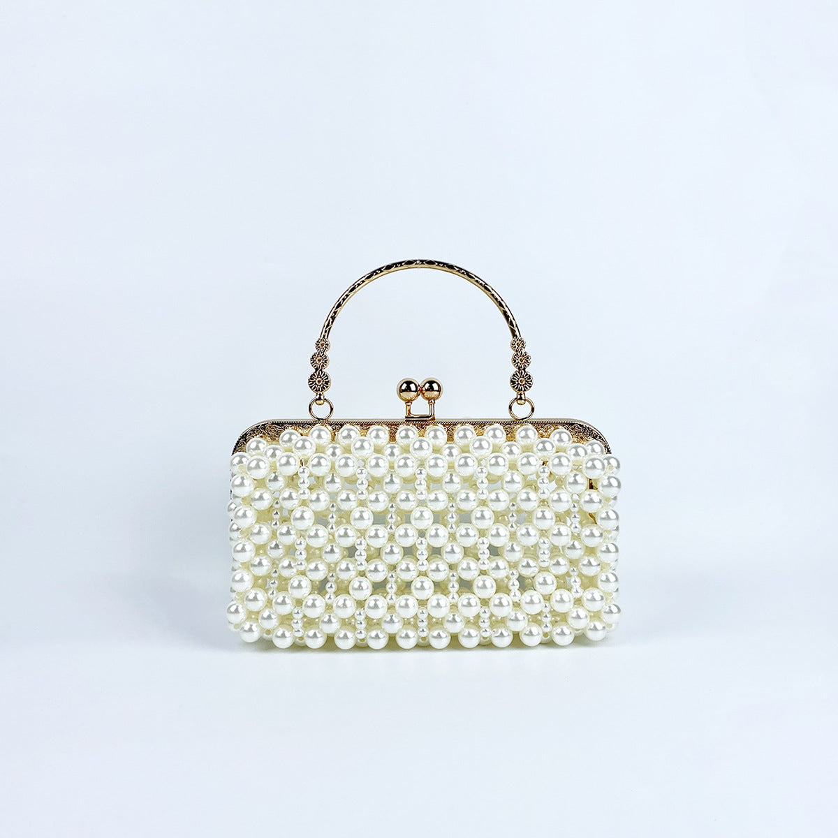 French Pearl Bag Voice Korean Hand Woven Bag Fairy Girl Hand Carrying Dinner Bag Bella Mia