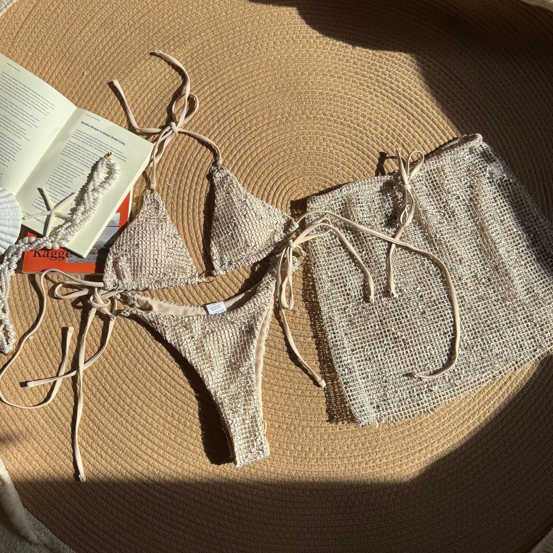 Special Mesh Three Piece Swimsuit Sexy Lace up Swimsuit Bikini Bella Mia