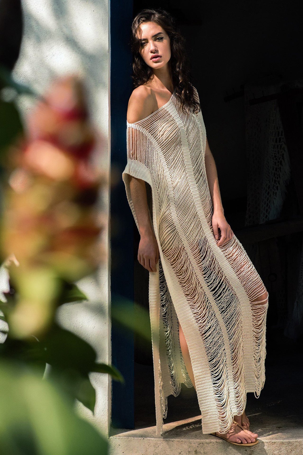 Knitted Hollow Out Cutout Robe Vacation Casual Beach Bikini Cover