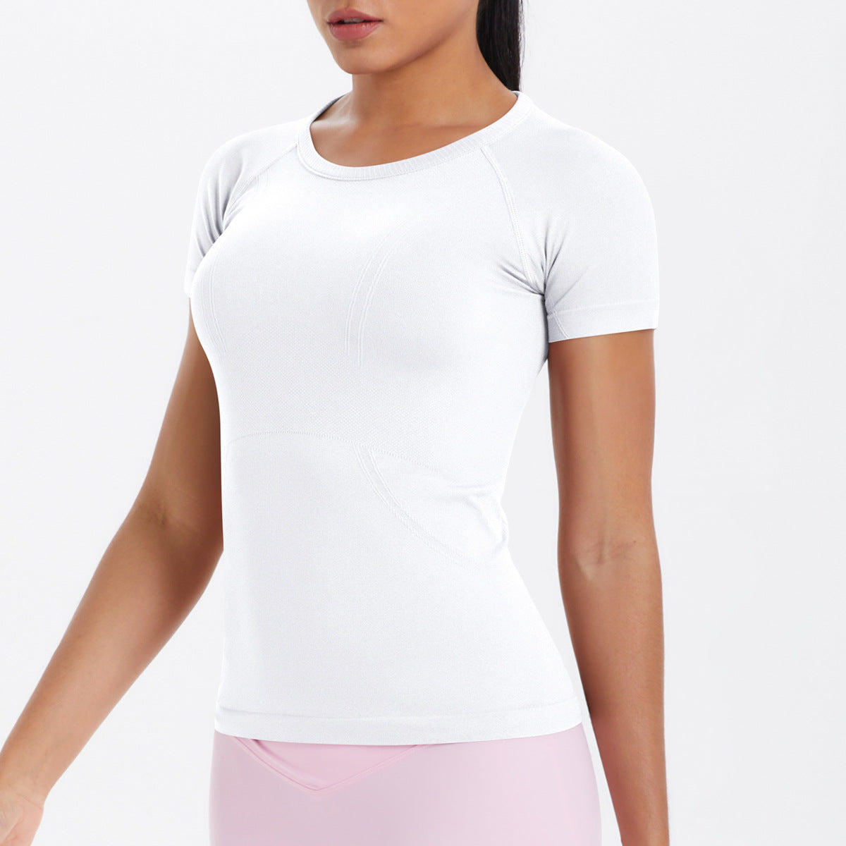 Women Short Sleeve round Neck Exercise T shirt Running Fitness Top Skin Friendly Slim Breathable Yoga Short Sleeve Bella Mia