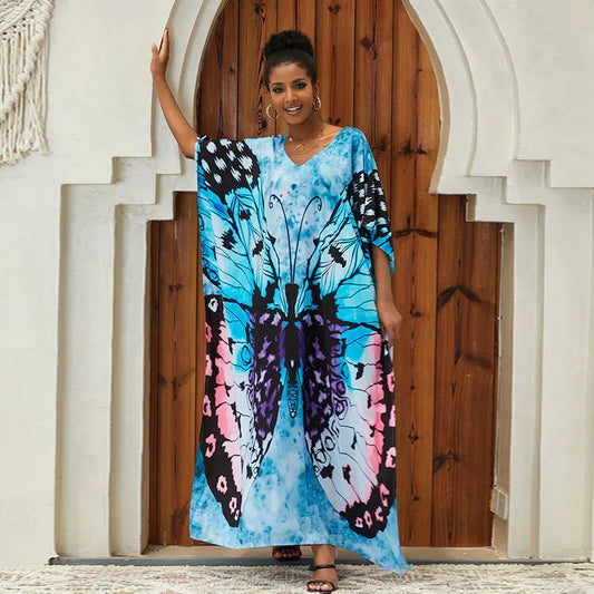 Beach Cover up Loose Robe Vacation Maxi Dress Swimsuit Outwear Women Bella Mia
