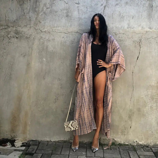 Sun-Protective Clothing Lace Printing Sun Protection Shirt Long Sleeve Beach Vacation Bikini Outwear Blouse Bella Mia