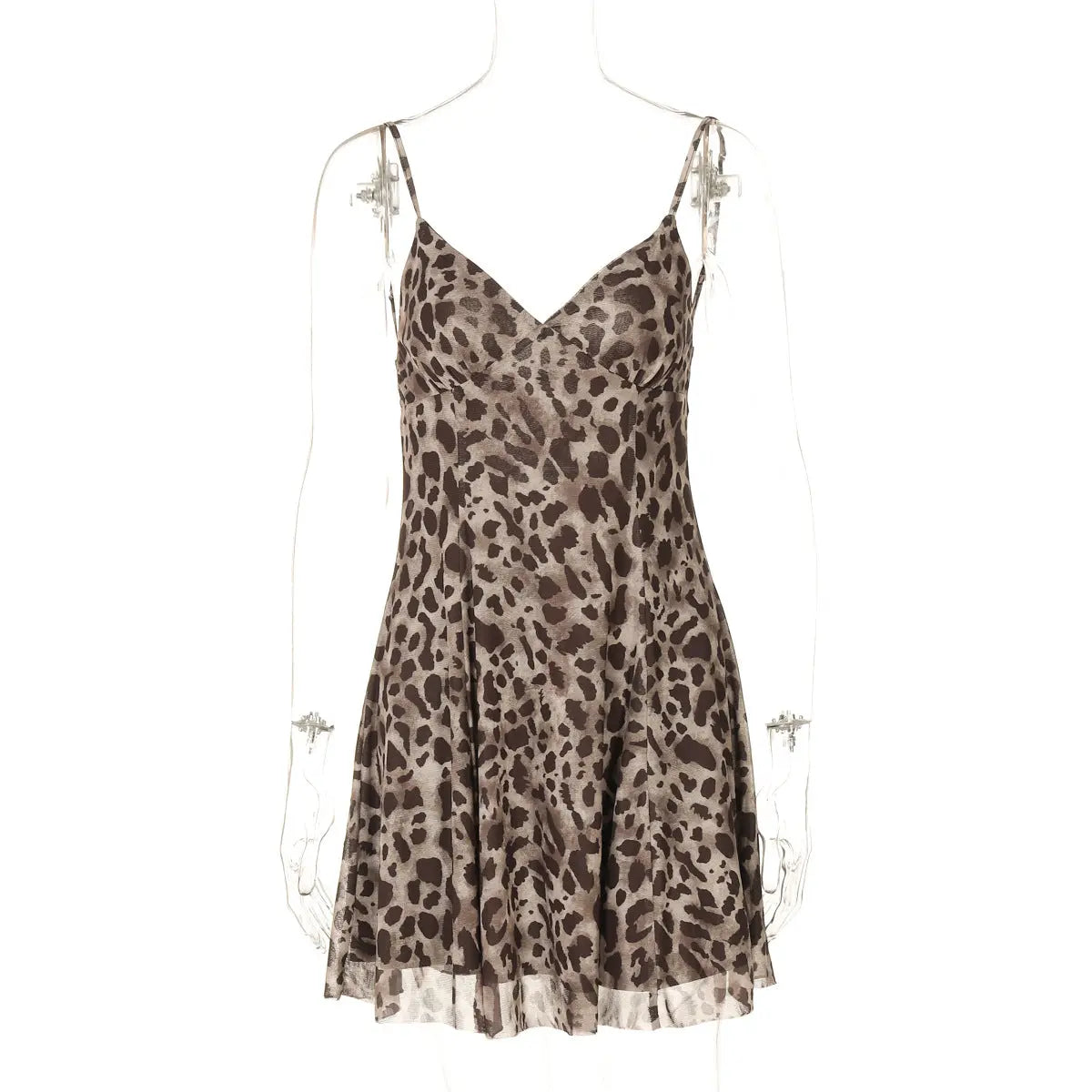 Summer Women Clothing Sexy Sexy V neck Mesh Printing Slip Dress Bella Mia