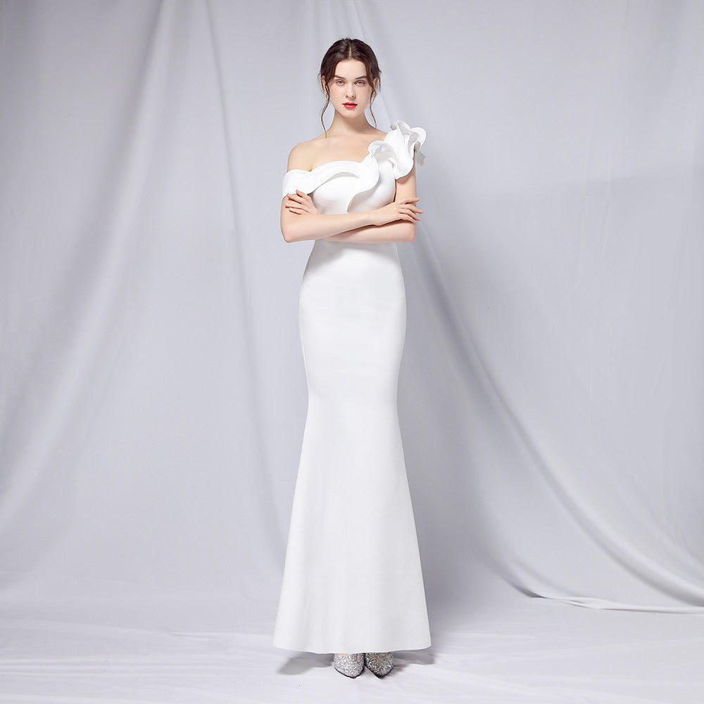 off-Shoulder Banquet Evening Dress Maxi Party Long Elegant Slim Sexy Fishtail Dress Formal Gown Bella Mia