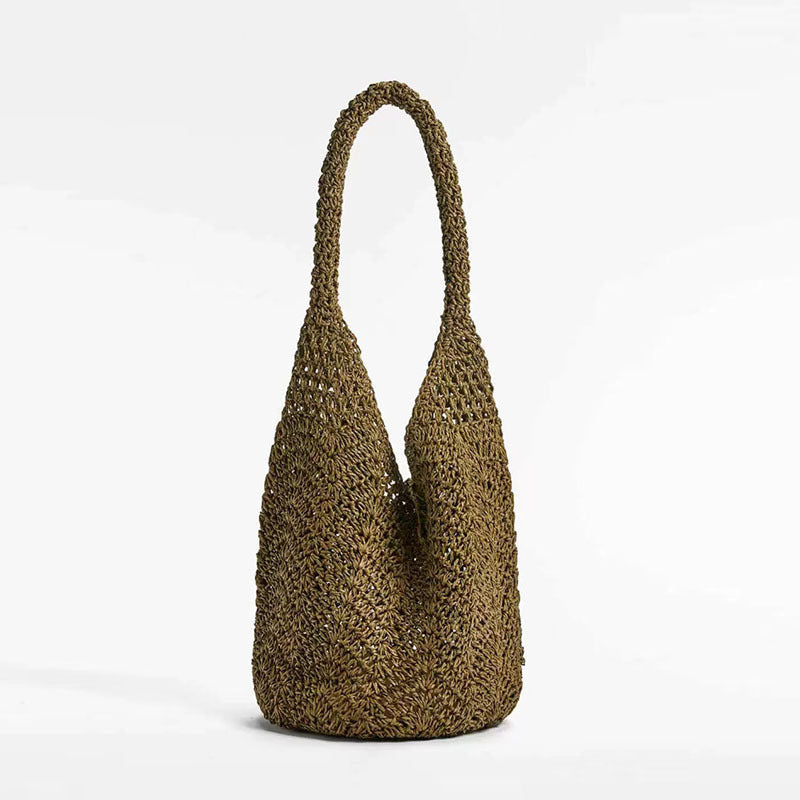 Shoulder Straw Bag Special Interest Design Portable Straw Bag Woven Bag Vacation Beach Bag Women Bag Bella Mia