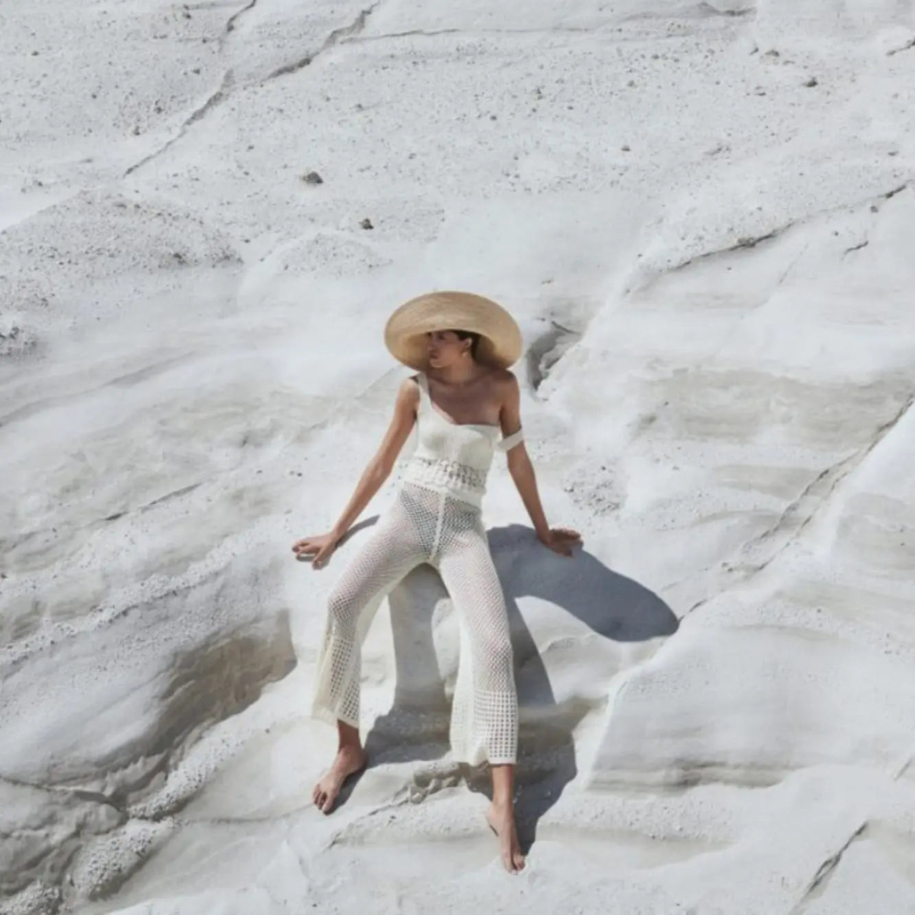 Boho Summer Sleeveless Beach Shirt And Trousers Set Loose Fit Bella Mia