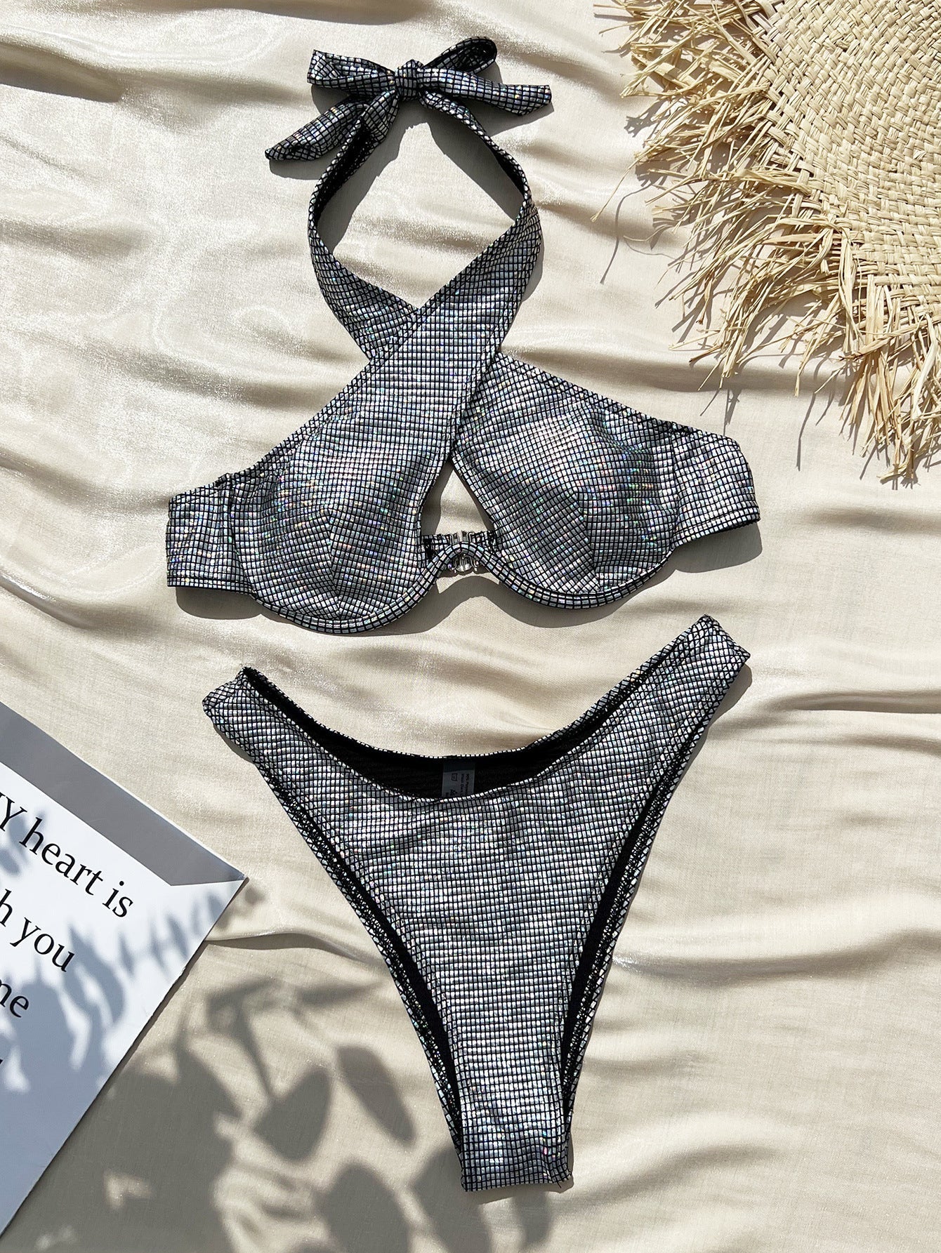 Women Seperated Swimwear Sexy Bronzing Steel Bracket Bikini Swimsuit Bikini Bella Mia