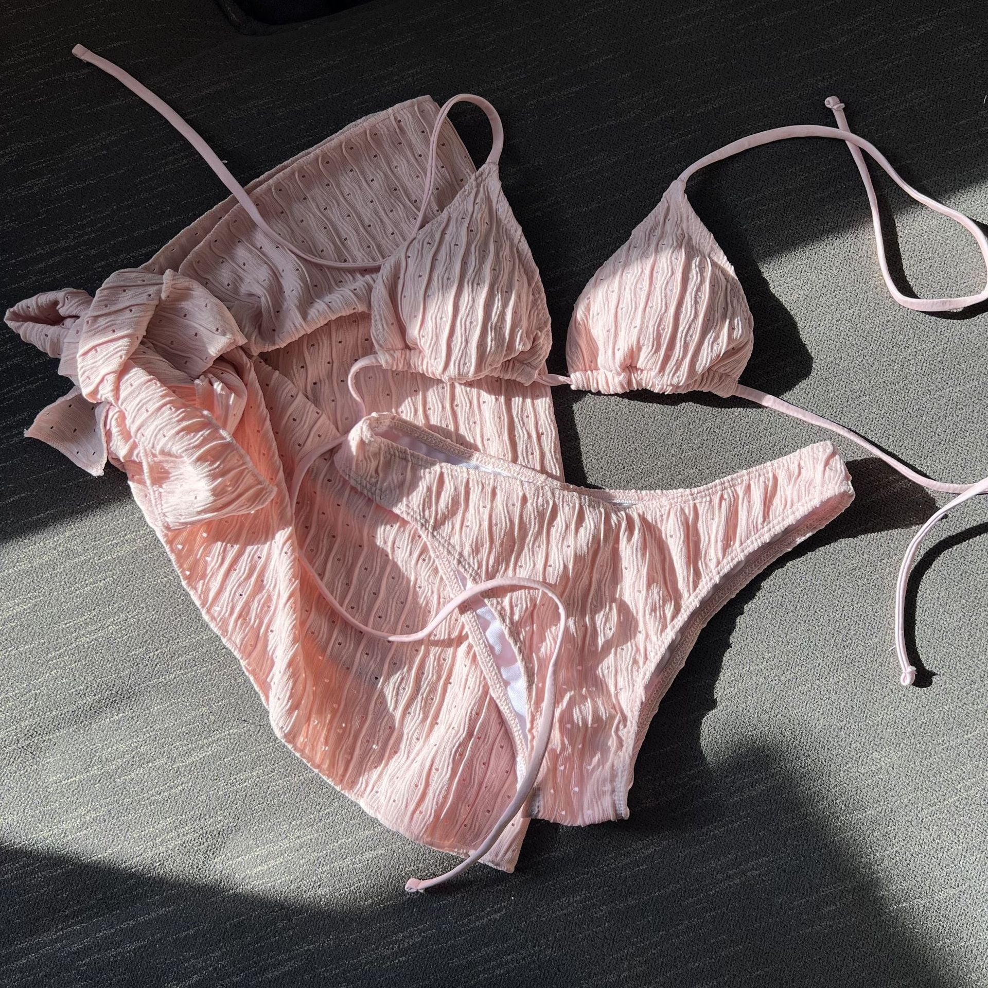 Swimsuit Three Piece Backless Drawstring Banded Bikini Bikini Three Piece Swimsuit Bella Mia