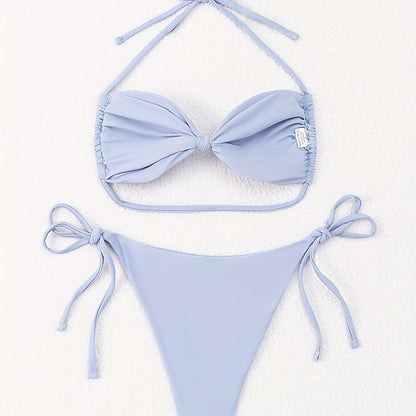 Sexy Light Blue Bikini Women Exclusive Swimwear