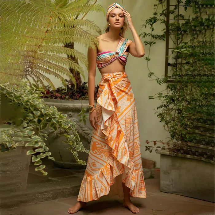 Split Three Piece Sexy Bikini Swimsuit Women Slimming Swimsuit Skirt Sets Bella Mia